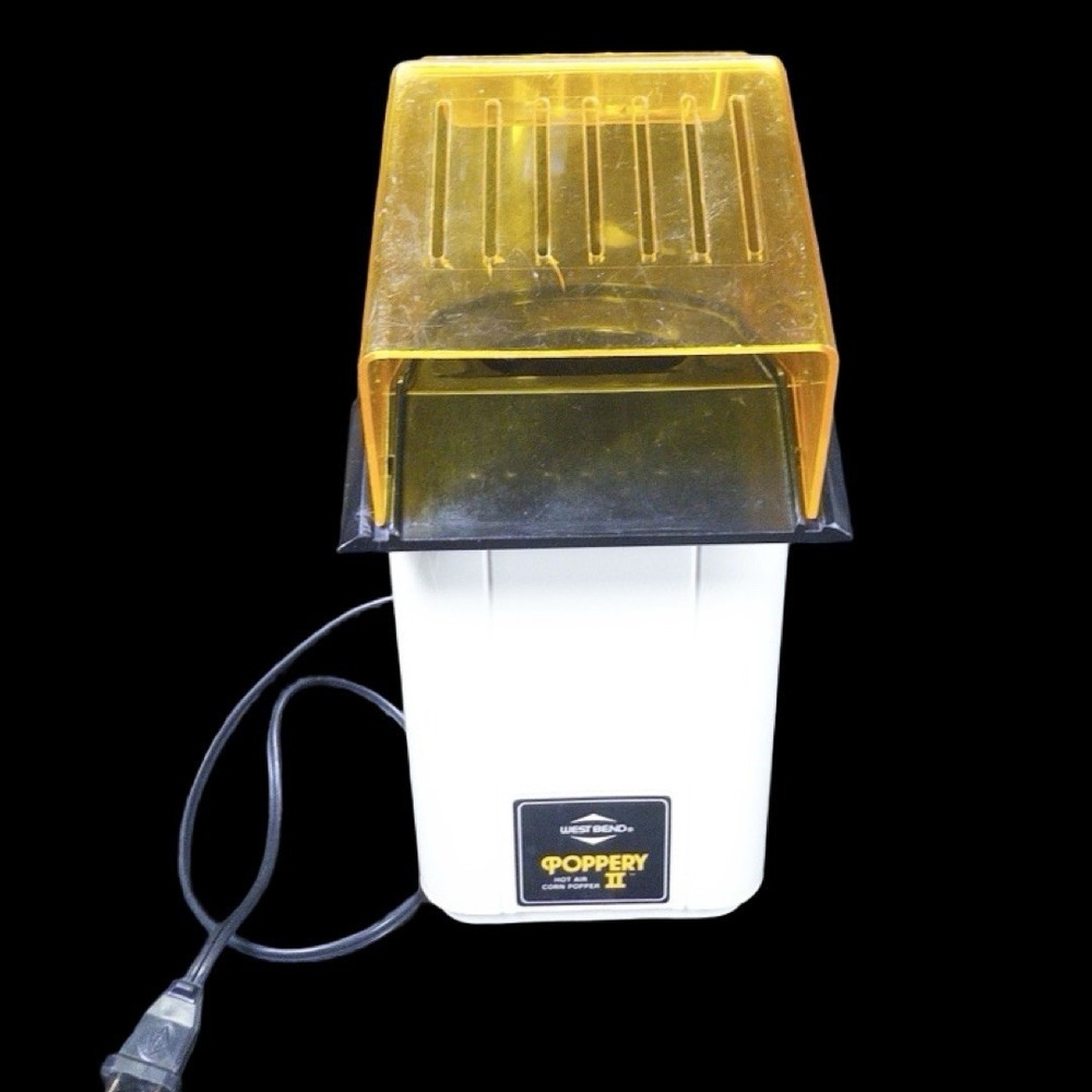 VTG Popcorn Maker West Bend POPPERY II Air Pop Corn Popper 4oz 82102 USA WORKS